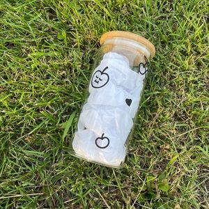 Cherries and Hearts Glass Beer Can | Glass Tumbler